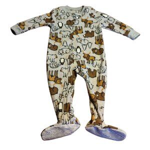 Simple Joys By Carter 12M One Piece Boy's Long Sleeve Zip Up Footsie Pajamas